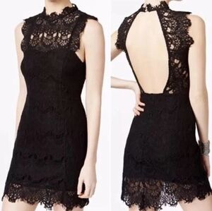 Intimately Free People Daydream Black Lace Mini Slip Dress, Size Small